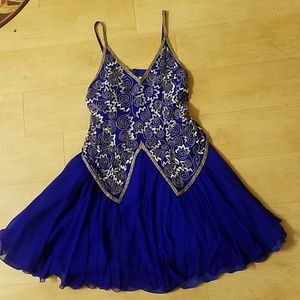 Maison Magique blue sequin dress